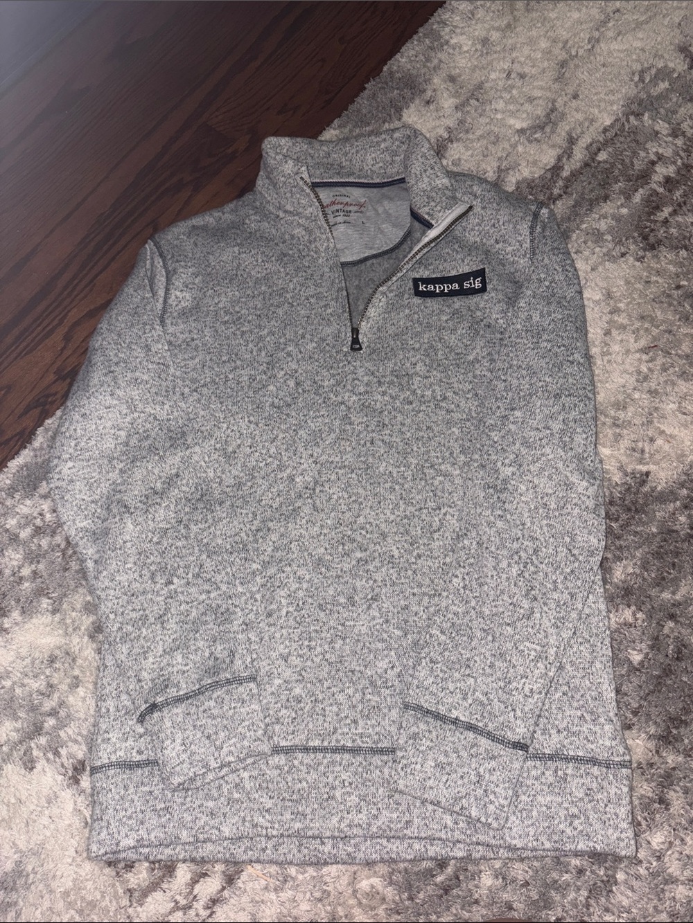 Kappa Sig Men's Heather Gray Quarter-Zip Pullover Sweater